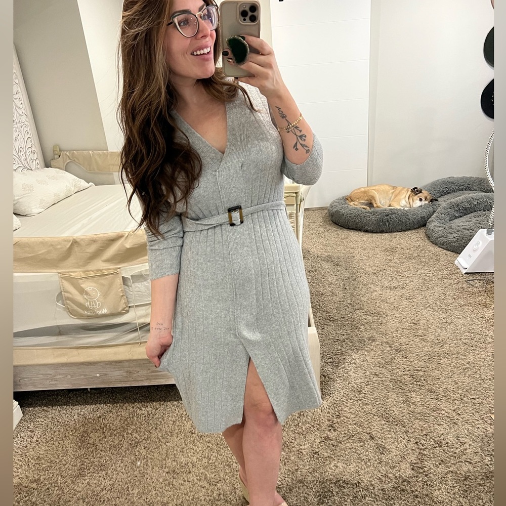 Grey Sweater Dress